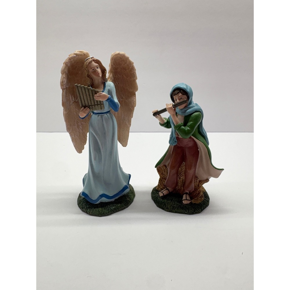 Thomas Kinkade Hawthorne Village Nativity Musician Angel Set COA Packaging